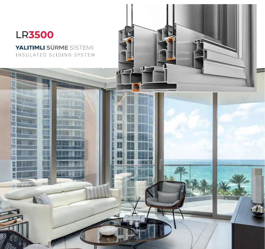 Linea Rossa LR3500 yalıtımlı sürme sistem katalog görseli